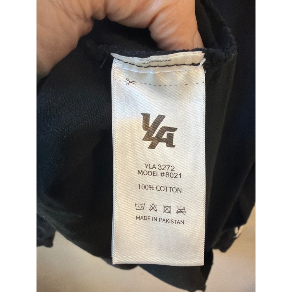 YoungLA Long Sleeve T-Shirt Mens Large Black Mineral Wash Gothic Graphic 8021 - Picture 6 of 9